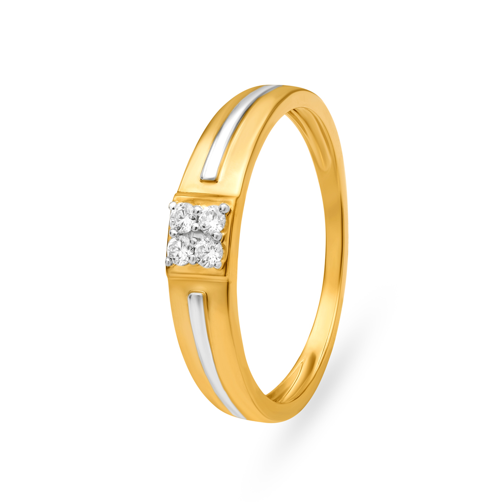 

Fancy Traditional Gold and Diamond Finger Ring for Men