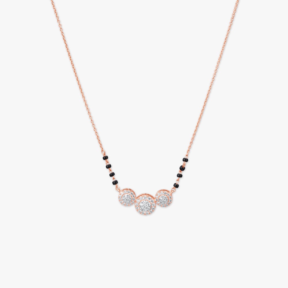 Rose Halo Diamond Mangalsutra