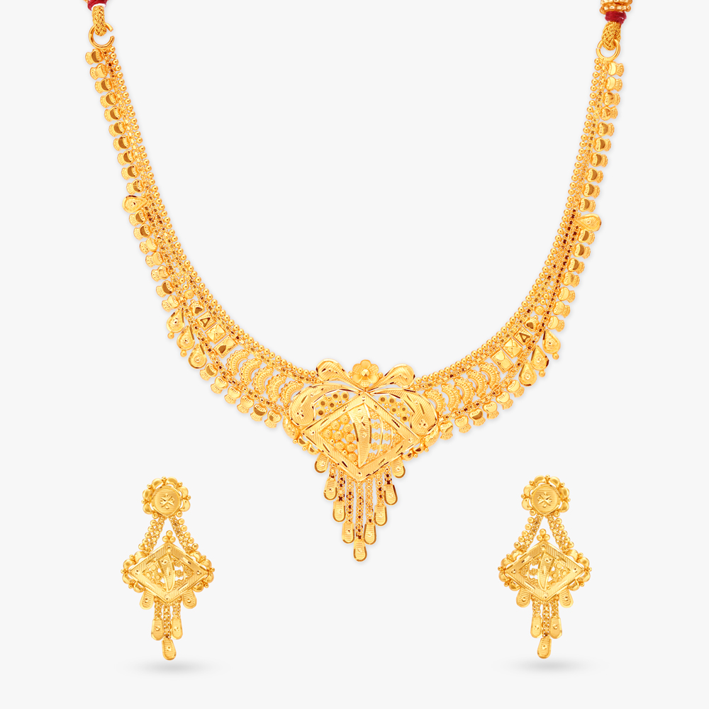 Traditional Gold Necklace Set