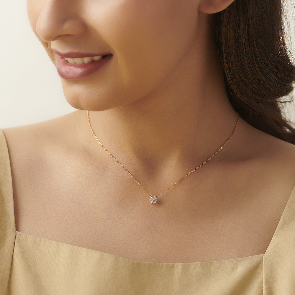 

Floral Sparkle Diamond Necklace