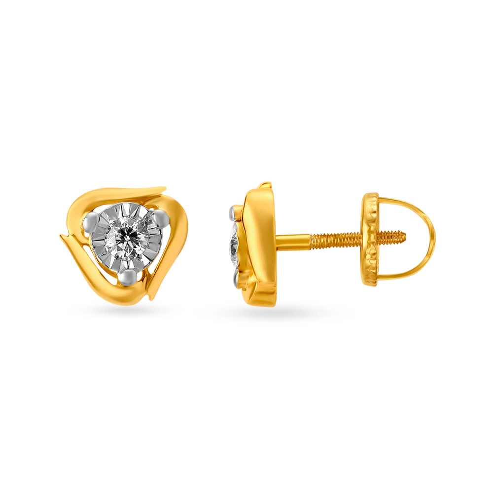 

Contemporary Diamond Stud Earrings
