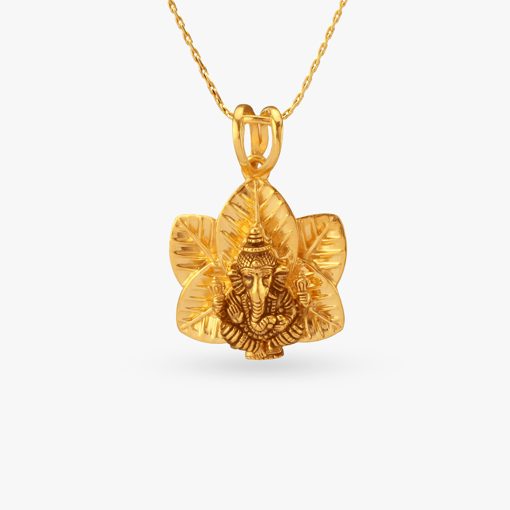 

Majestic Ganesha Gold Pendant