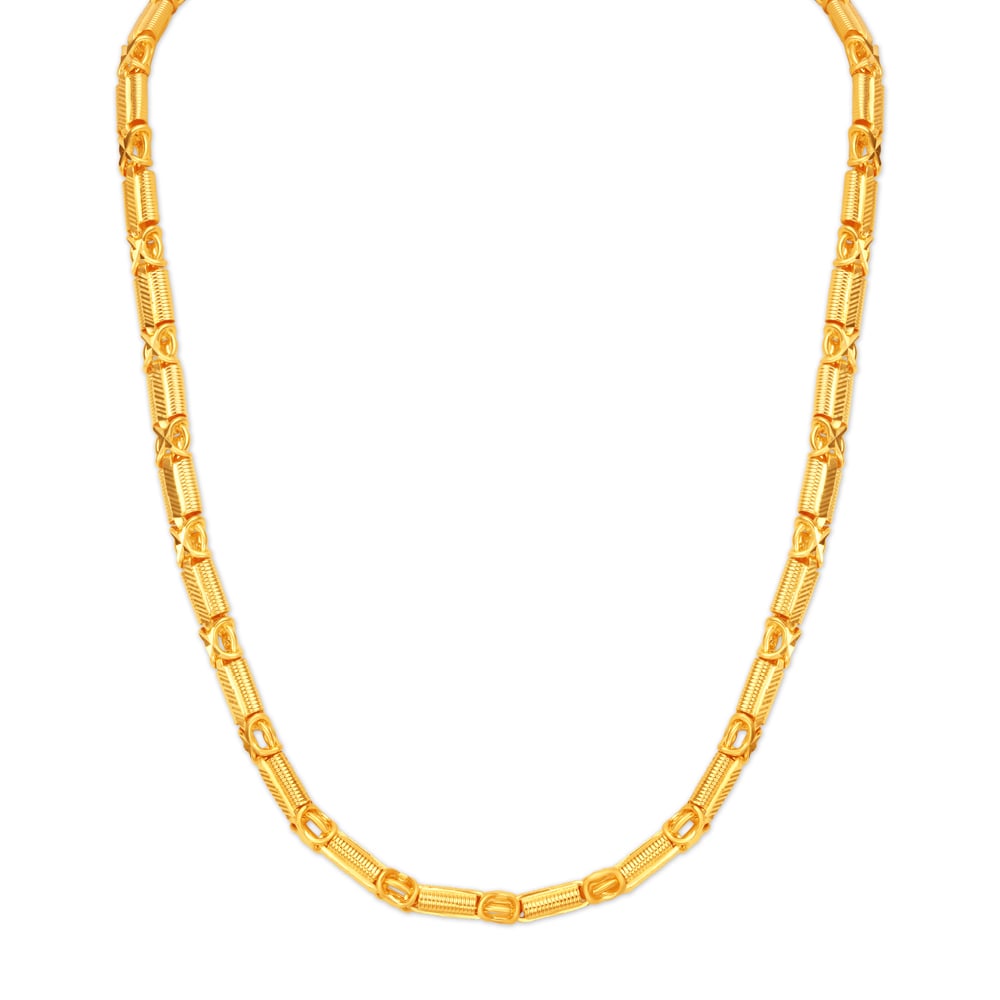 

Textured Gold Chain for Men