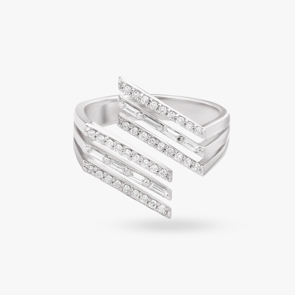 

Infinity Sparkle Diamond Open Finger Ring for Men