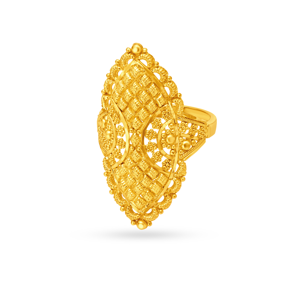 

Royal Jali Work Gold Finger Ring