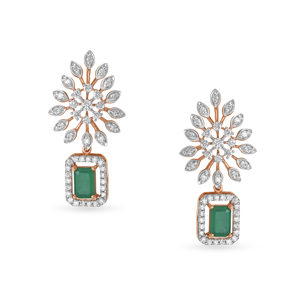 Captivating Diamond Cocktail Drop Earrings