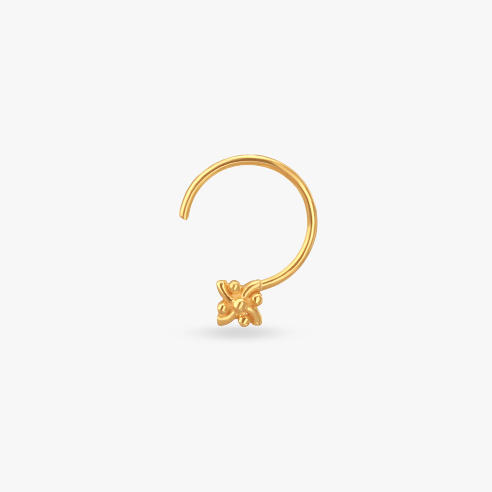 Delicate Blossom Gold Nose Pin