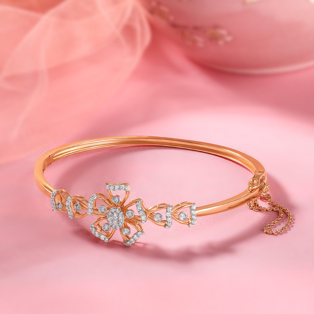 Fleur Charm Diamond Bangle