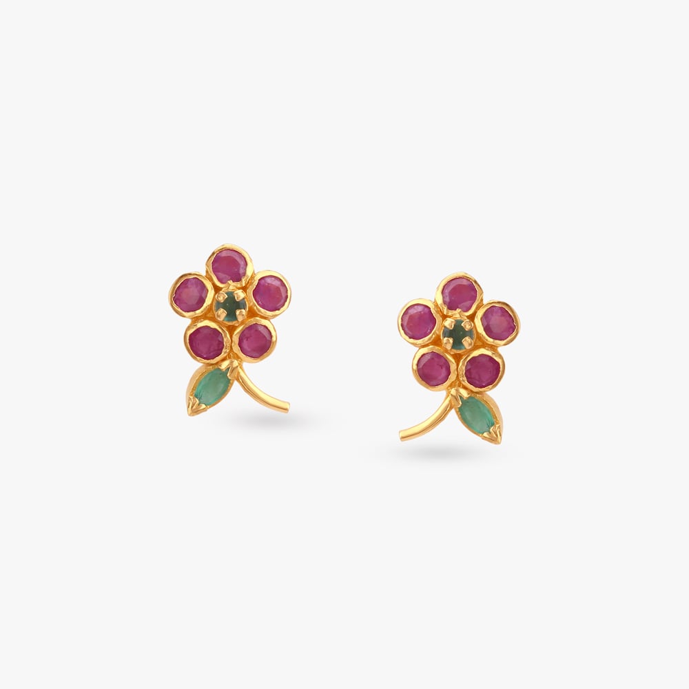 Floral Touch Stud Earrings