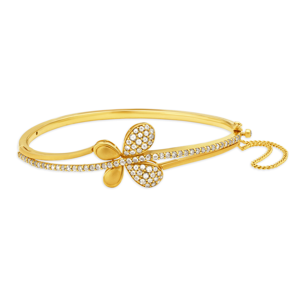 Dainty Butterfly Gold Bangle