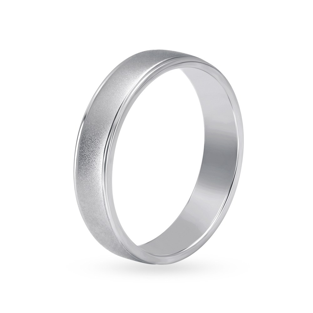 

Sophisticated Textured Platinum Ring for Men