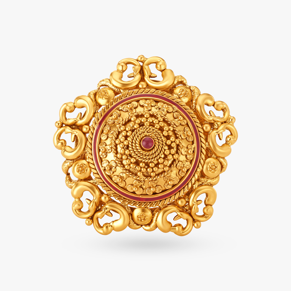 

Floral Fantasies Finger Ring with Ras Rawa