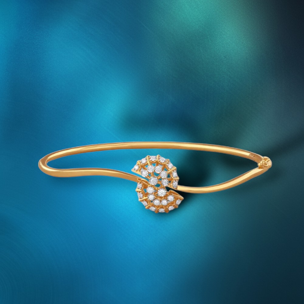 Petal Path Diamond Bangle