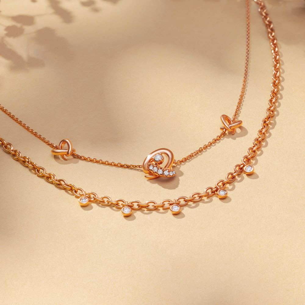 

Sparkling Hearts Diamond Necklace