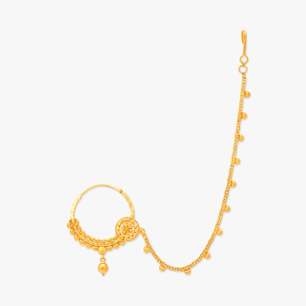 

Delicate Gold Nose Pin for the Indian Bride