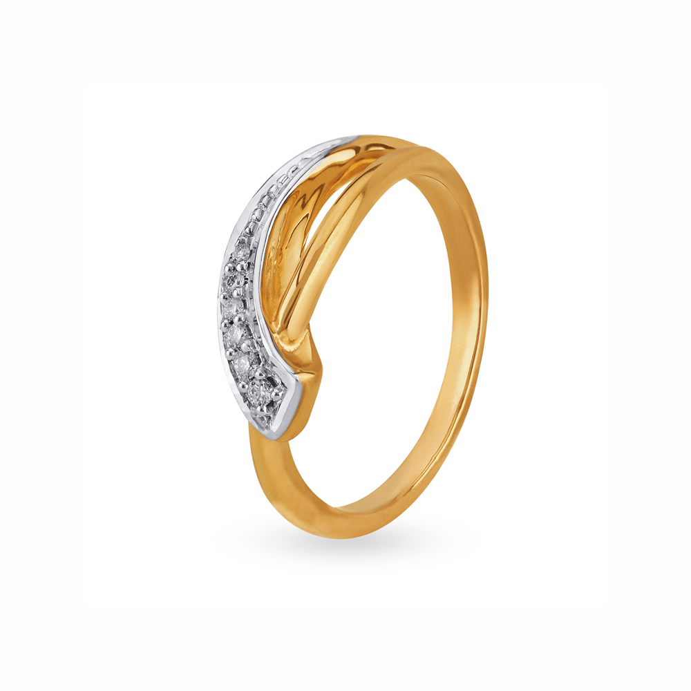 Curve Diamond Finger Ring