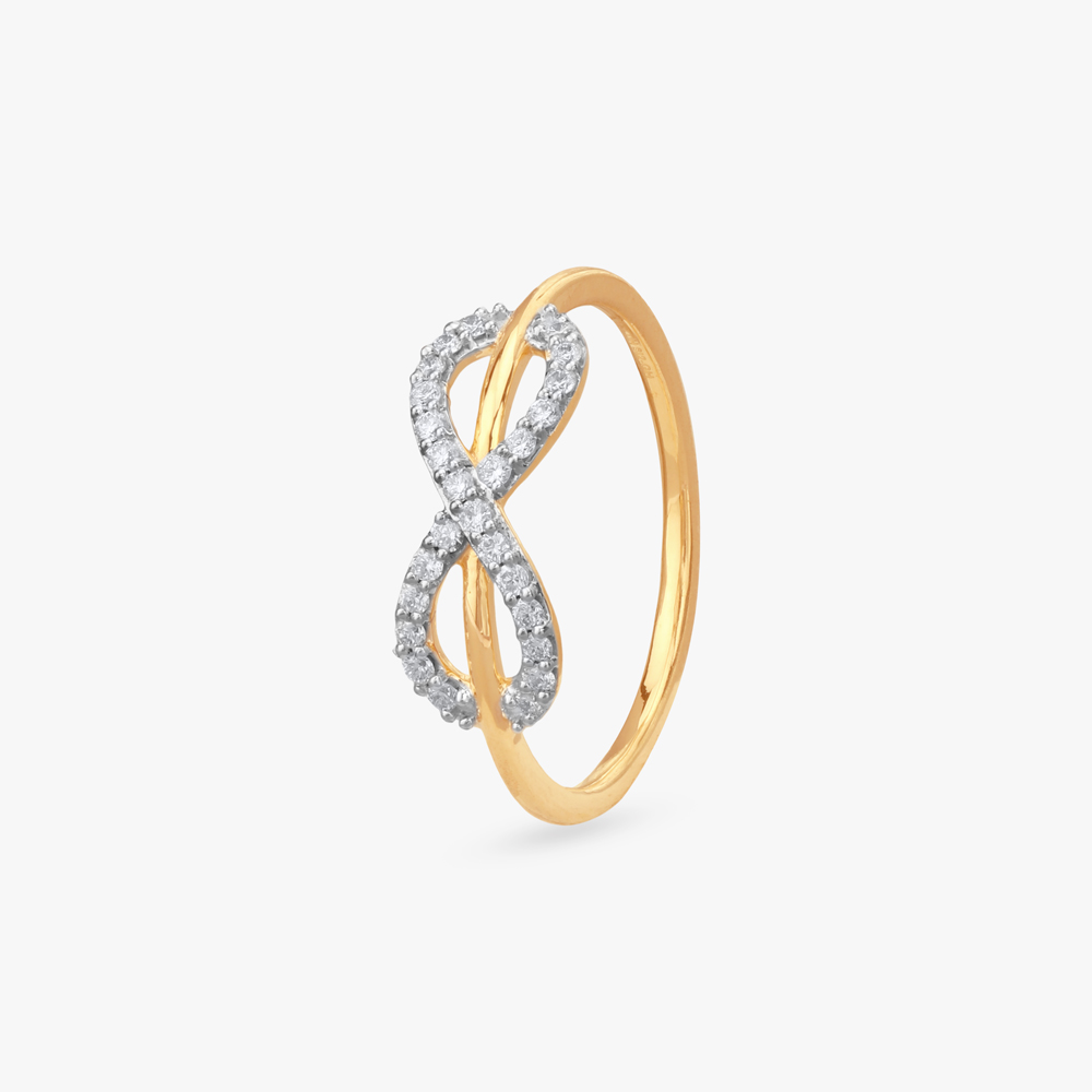 Sleek Infinity Diamond Finger Ring