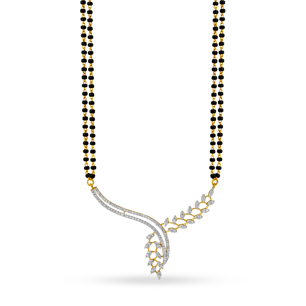 

Beautiful Nature Inspired Diamond Mangalsutra