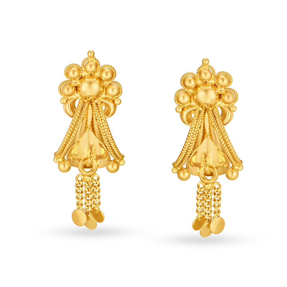 

Fetching 22 Karat Gold Floral Drop Earrings