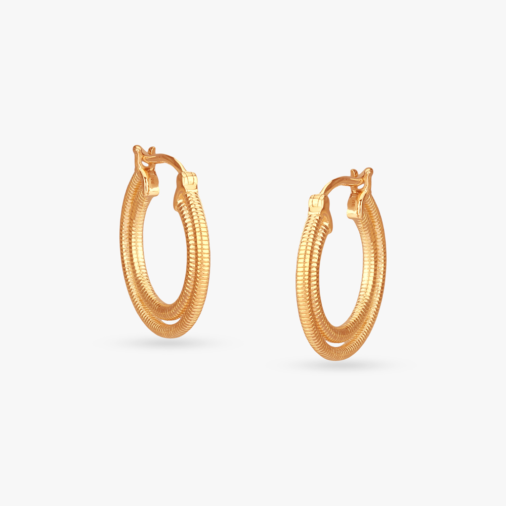 Timeless Twisted Gold Hoop Earrings