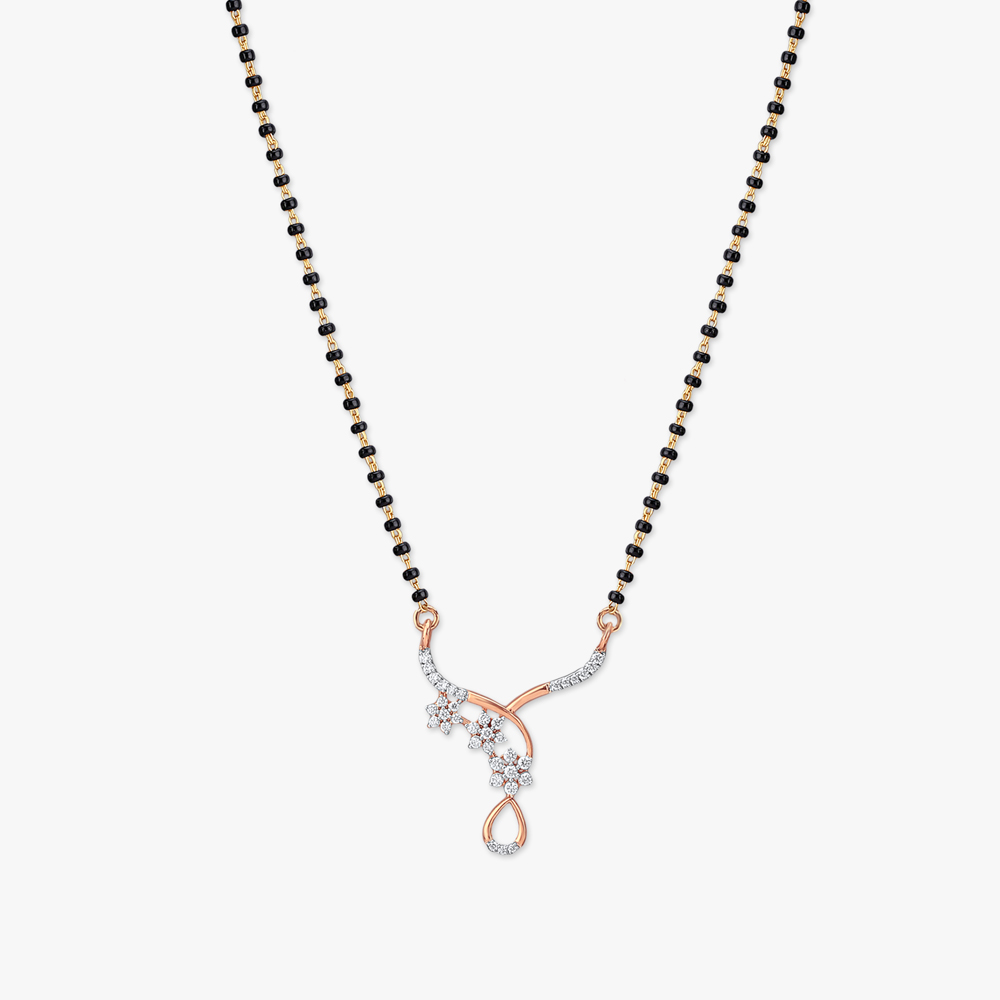 Floral Flow Diamond Mangalsutra