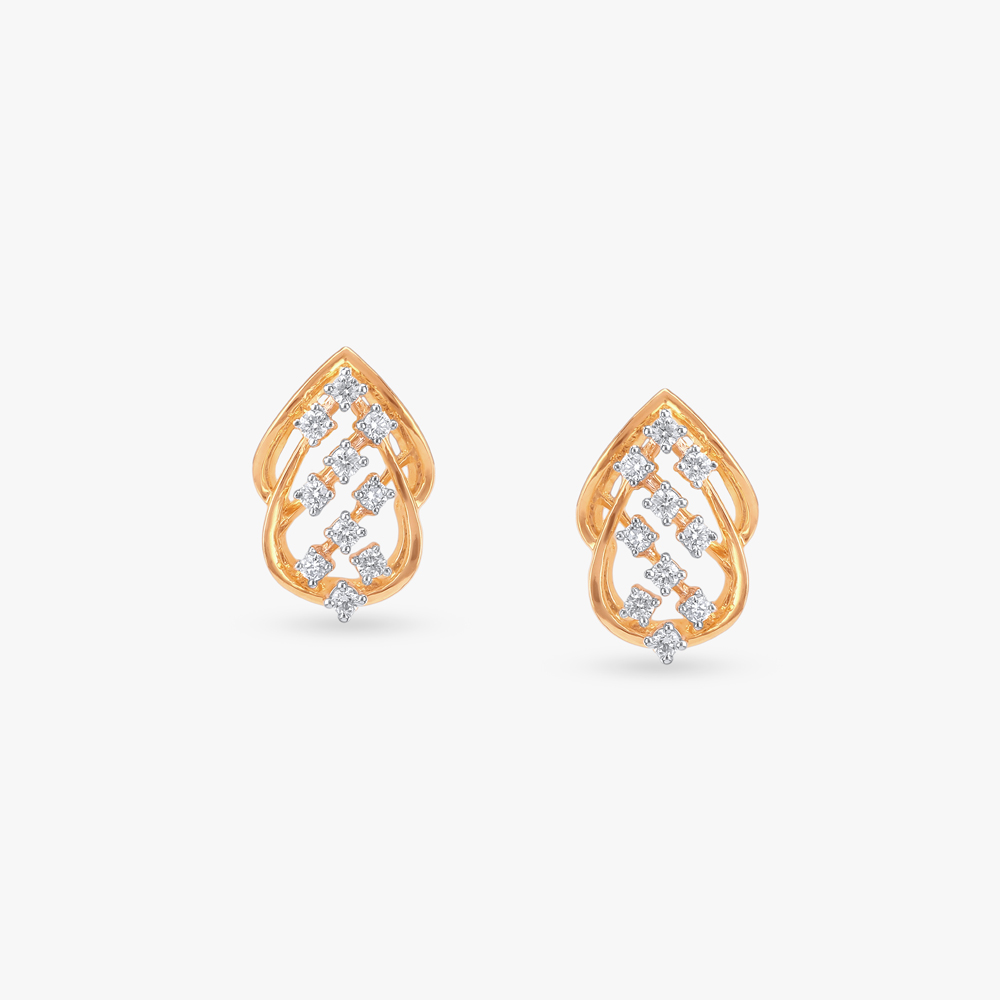 Graceful Glint Diamond Stud Earrings