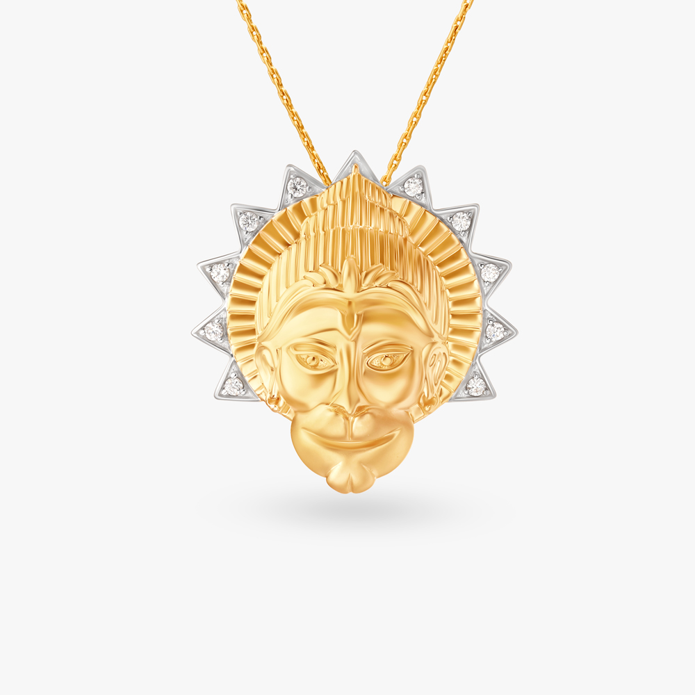 Veer Hanuman Diamond Pendant