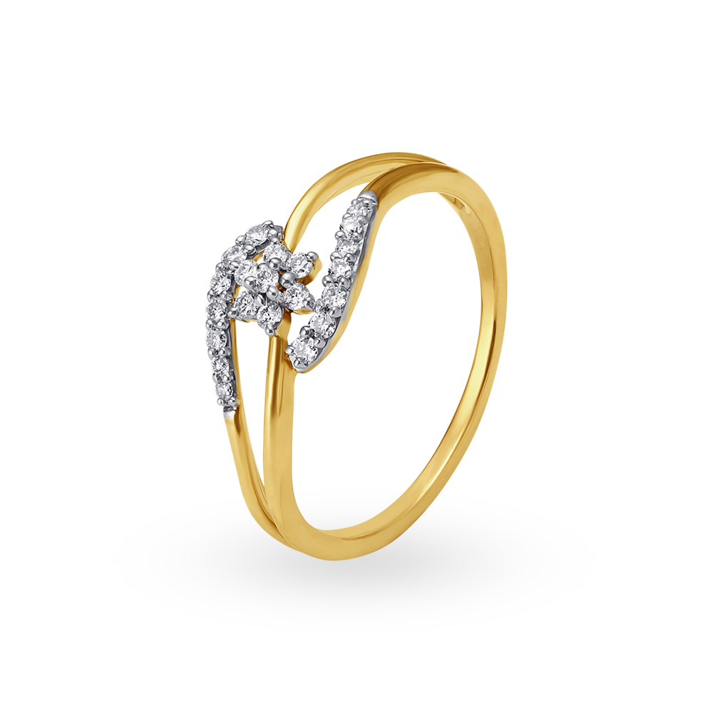 Contemporary Brilliant Diamond Ring
