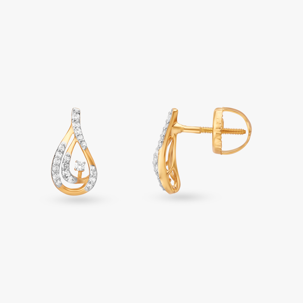 

Radiant Gold Diamond Stud Earrings