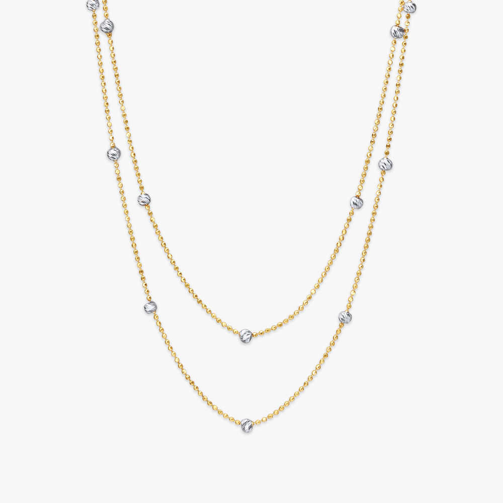 Beaded Gold Necklace
