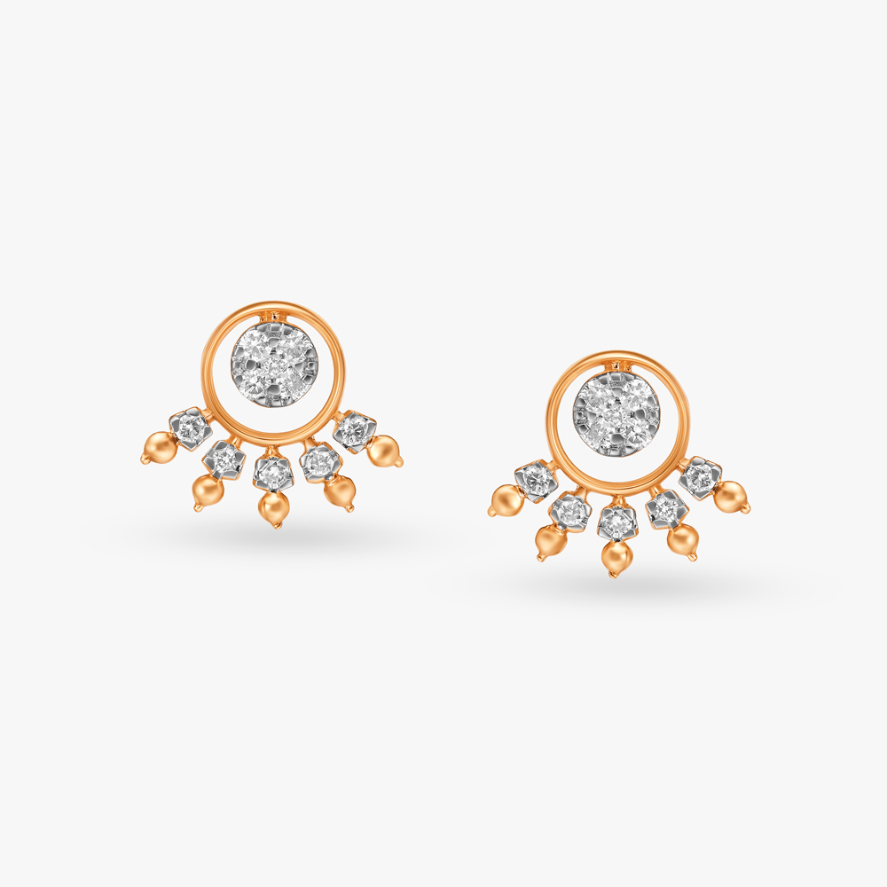 Celestial Radiance Diamond Stud Earrings