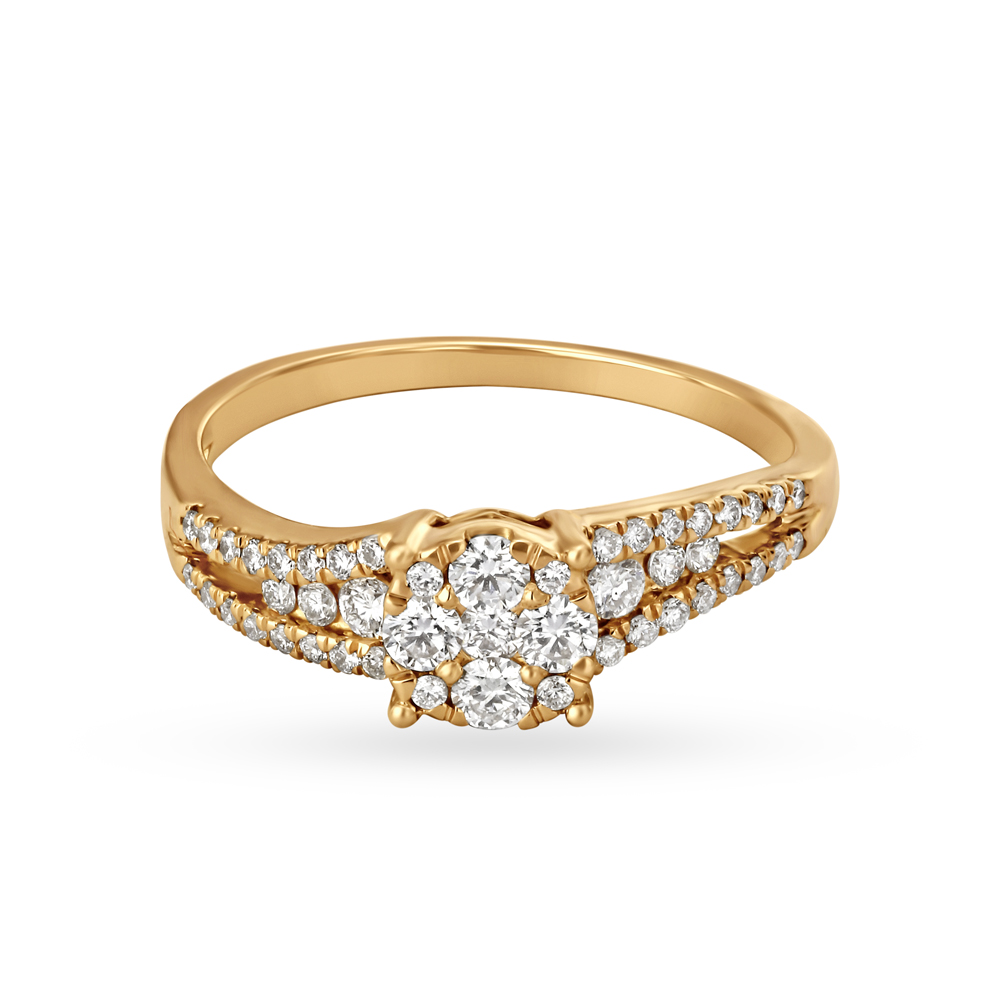 Assured 18 Karat Rose Gold And Diamond Finger Ring