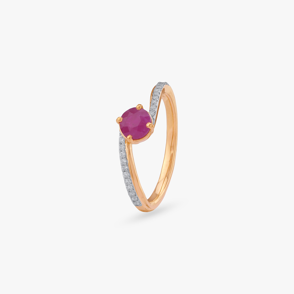 Ruby Whisper Diamond Ring