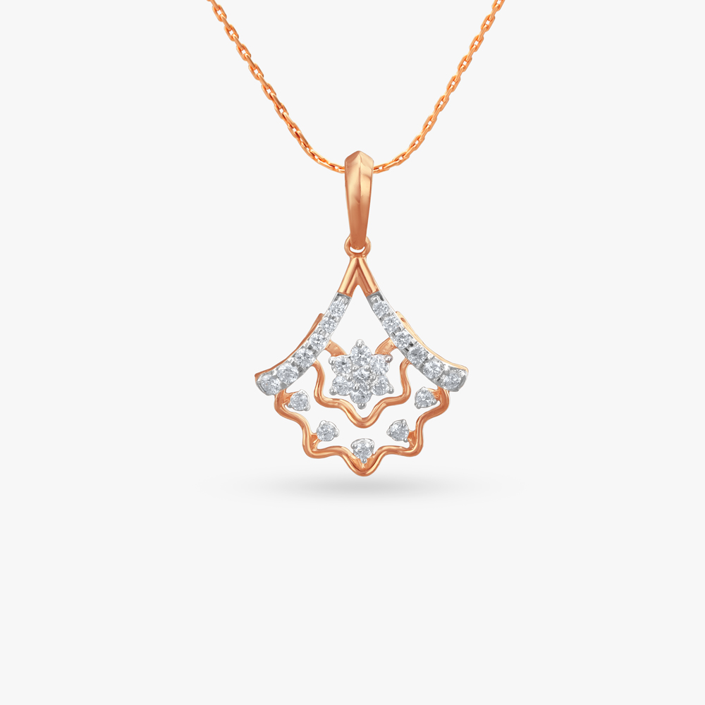 Glamorous Bloom Diamond Pendant