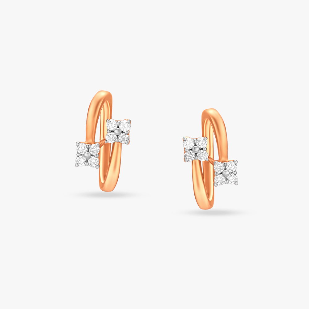 

Minimalistic Charm Diamond Stud Earrings