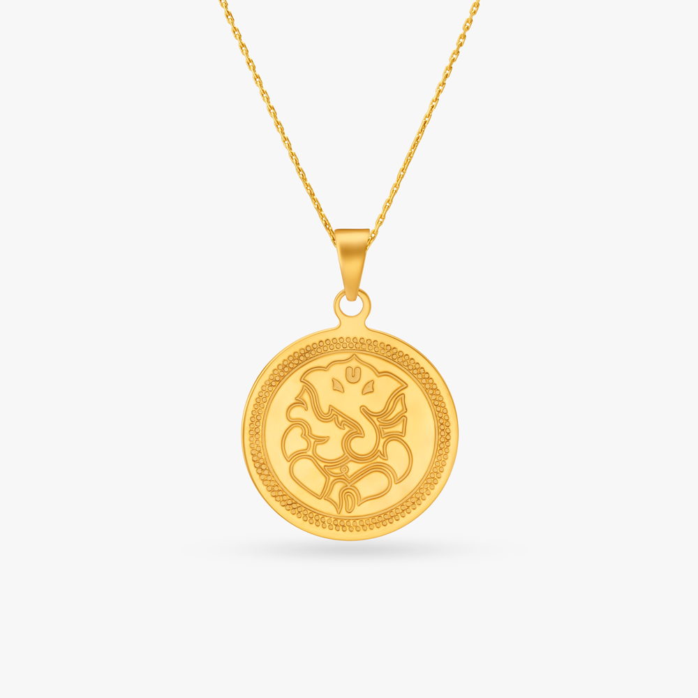 Sacred Lord Ganesha Gold Pendant