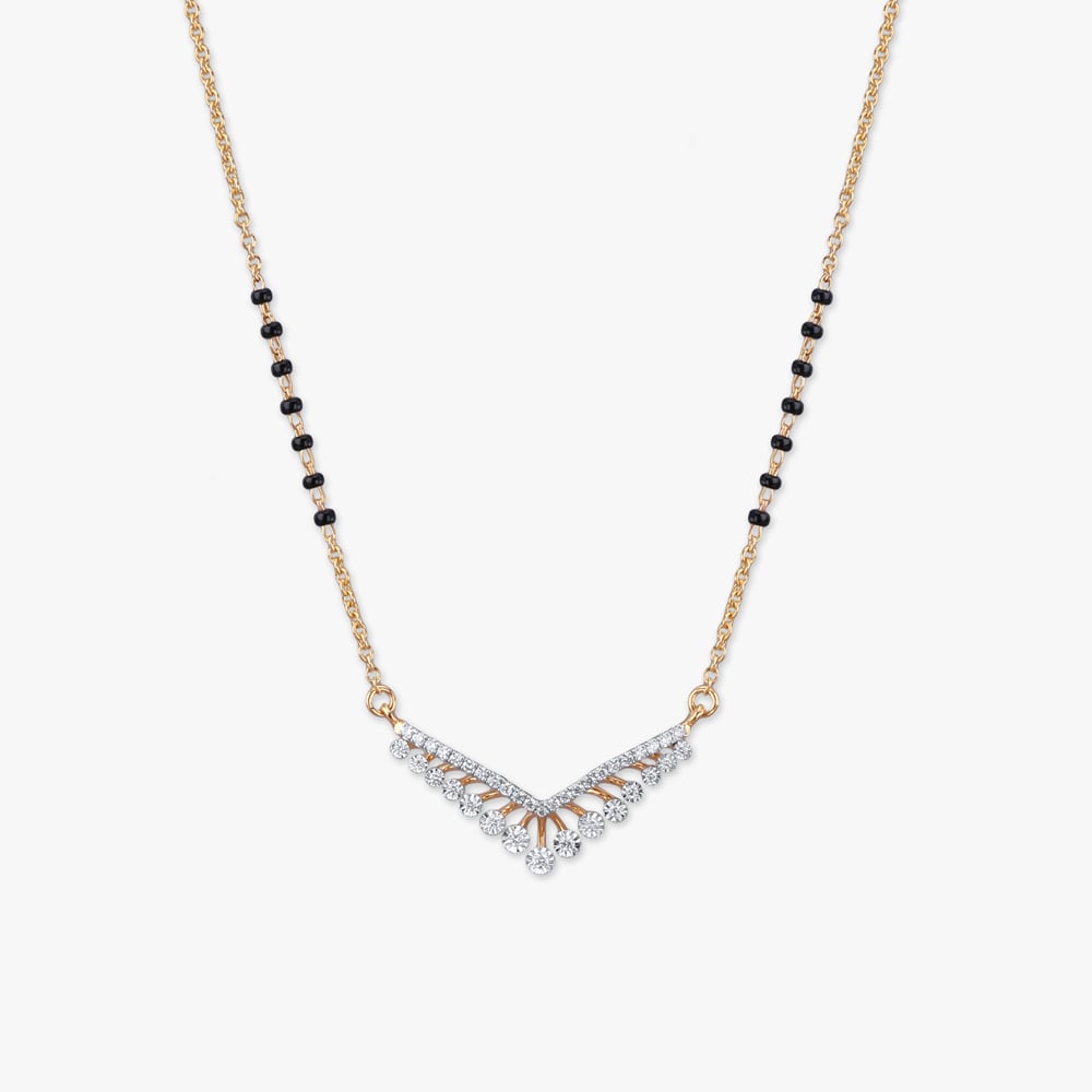 Sleek Drop Diamond Mangalsutra