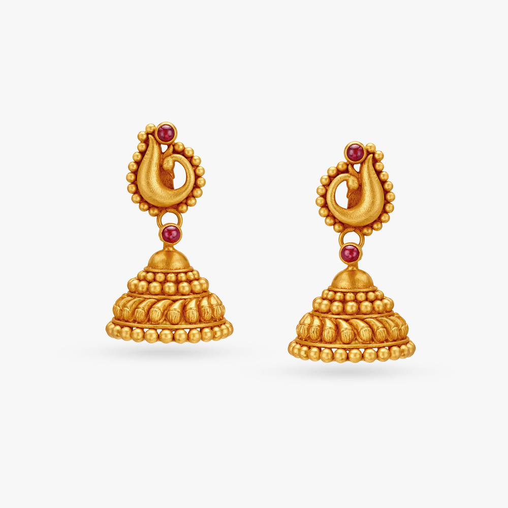 

Charming Peacock Jhumkas