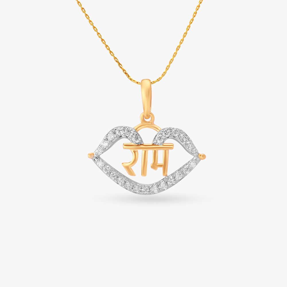 Shri Ram Diamond Pendant
