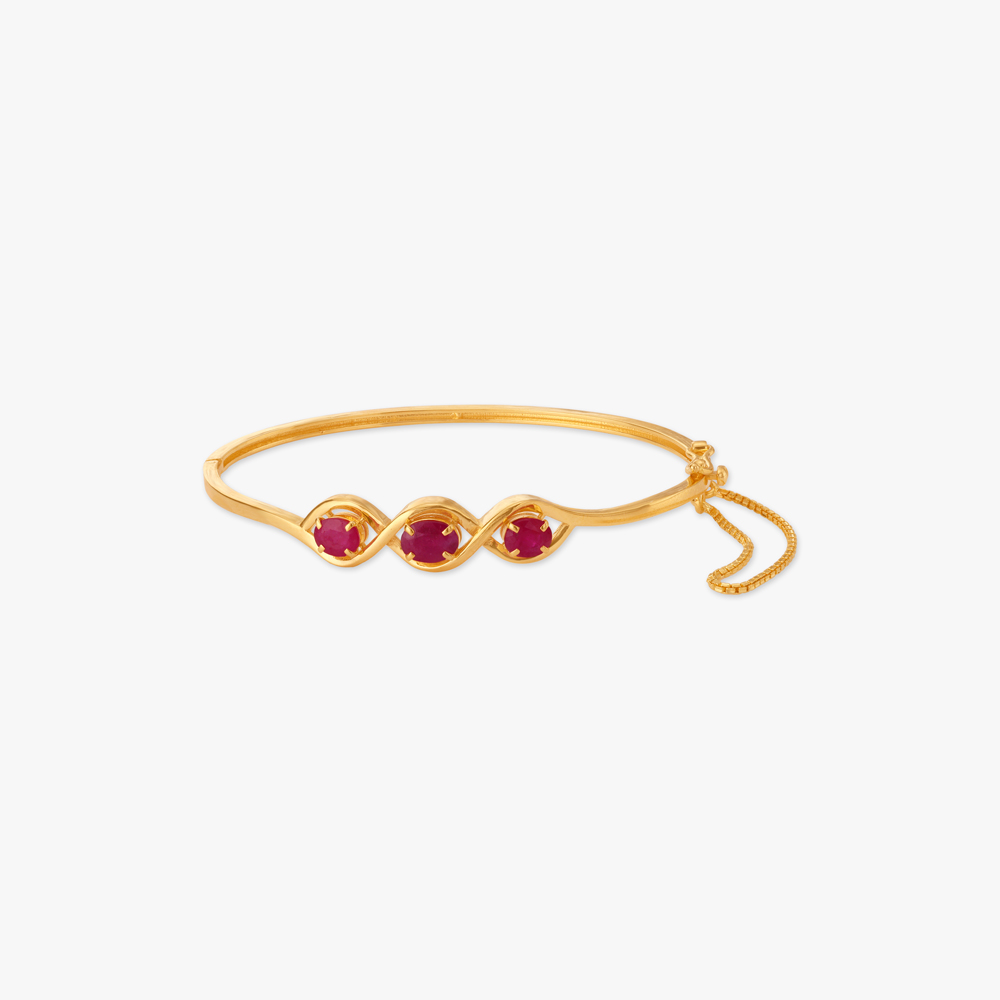 Twist of Ruby Bangle