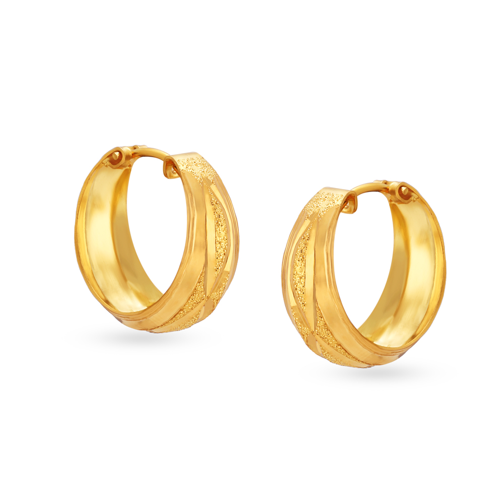 

Shimmering Subtle Gold Hoop Earrings