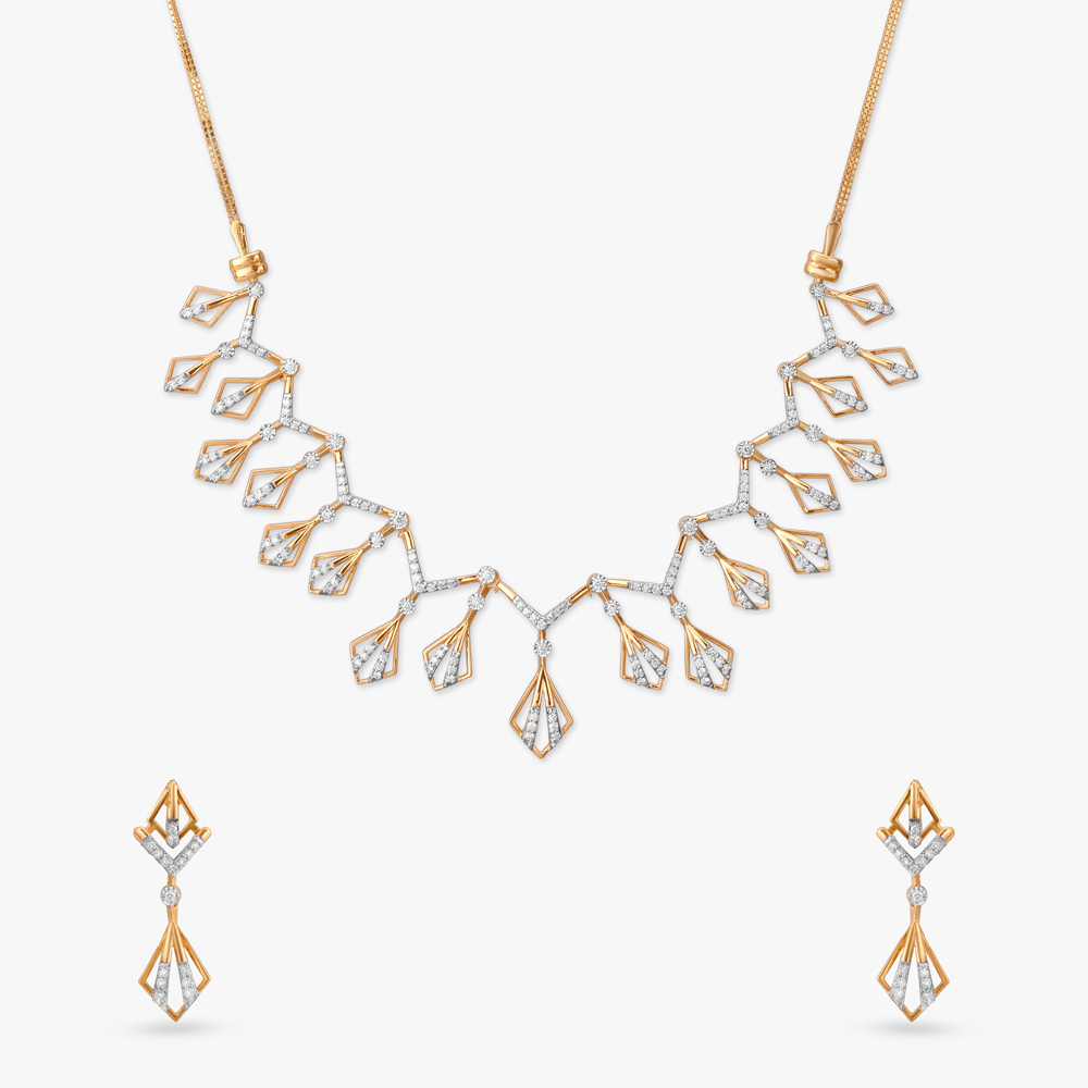 Luxurious Allure Diamond Necklace Set