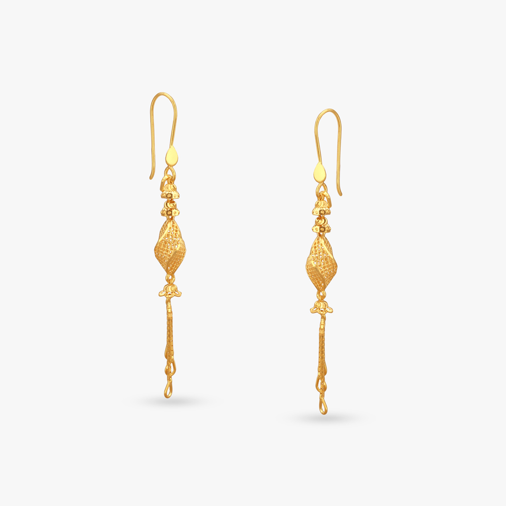 Lustre Mesh Gold Hoop Earrings