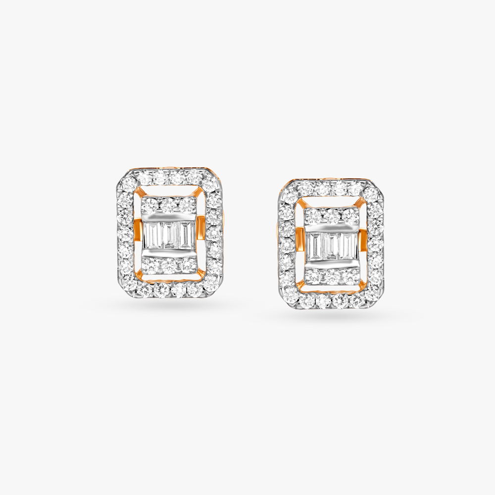 Minimal Chic Diamond Stud Earrings