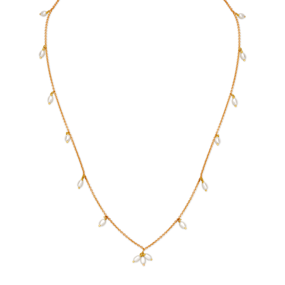 Contemporary Stone Studded Gold Chain