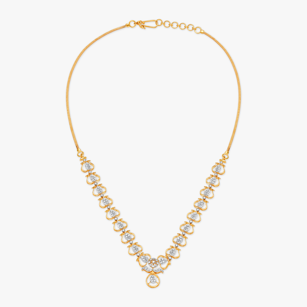 Satiny Diamond Necklace