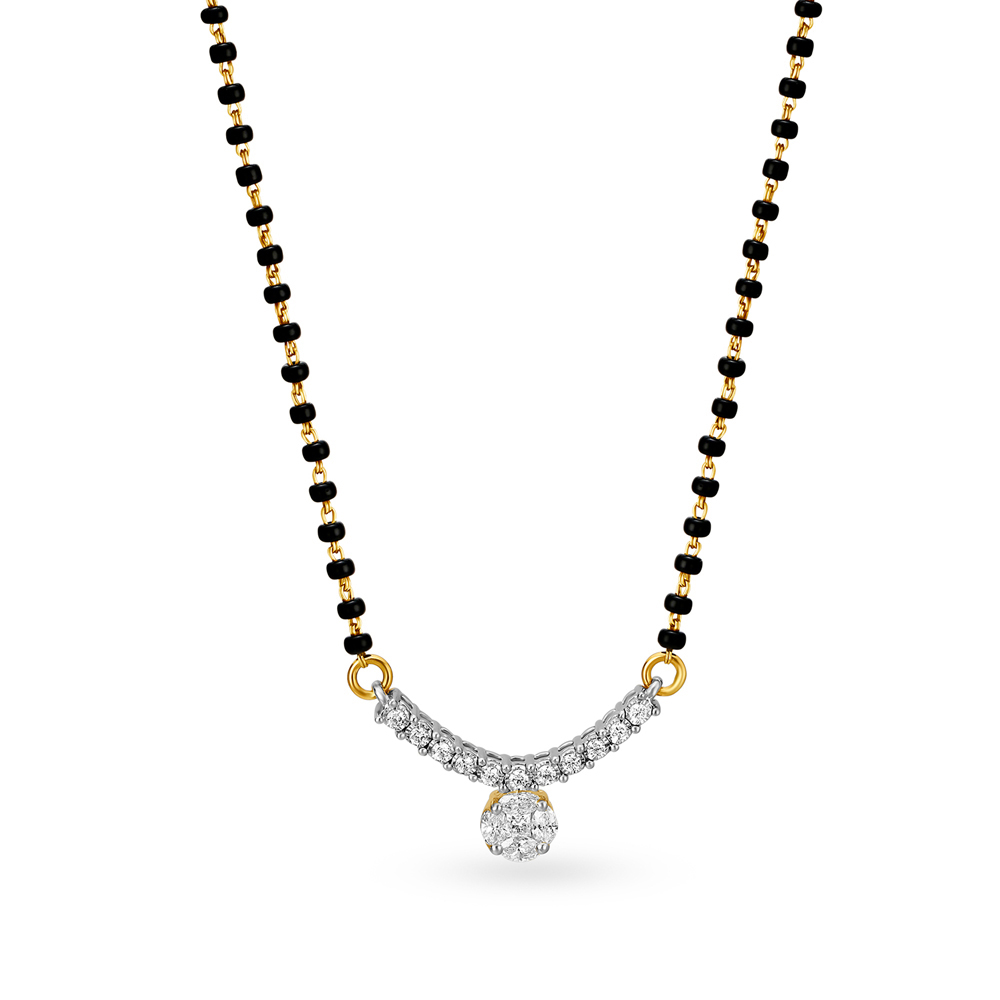

Marvellous Shimmering Diamond Mangalsutra in Yellow and White Gold