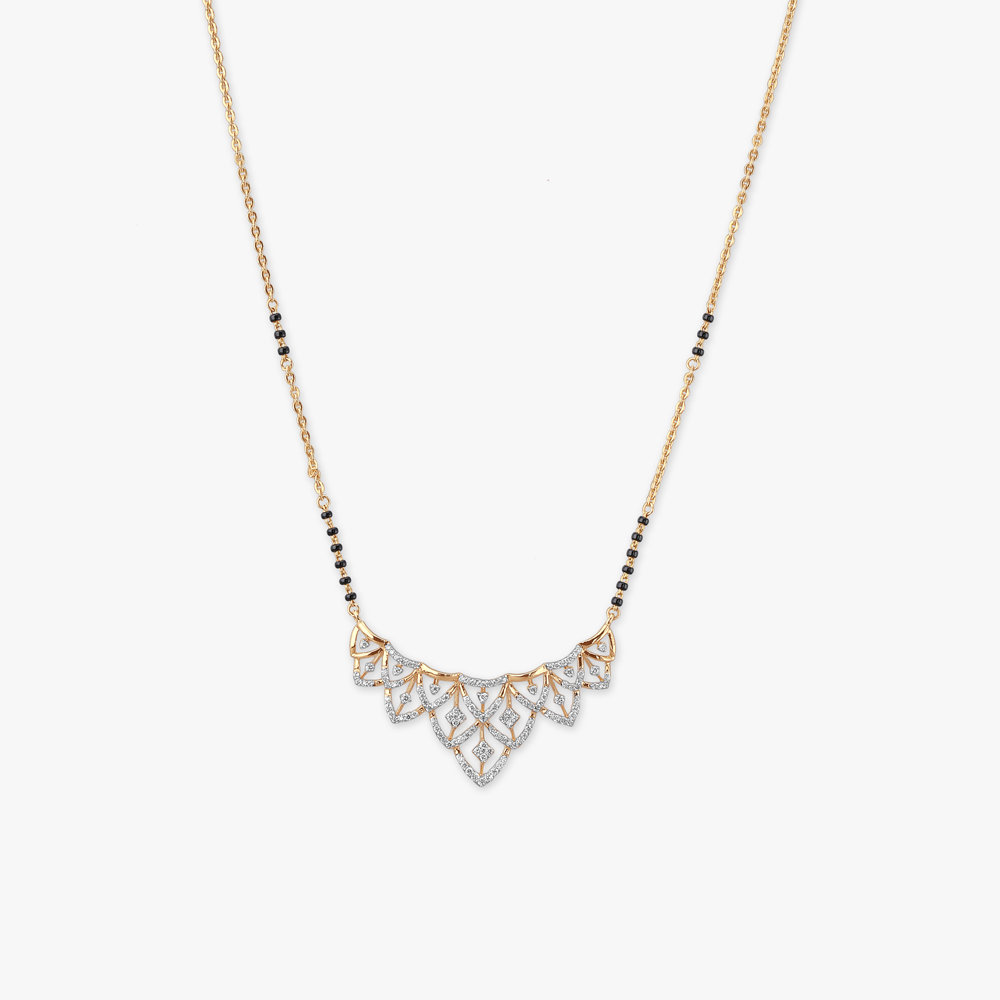 Bold Framework Diamond Mangalsutra