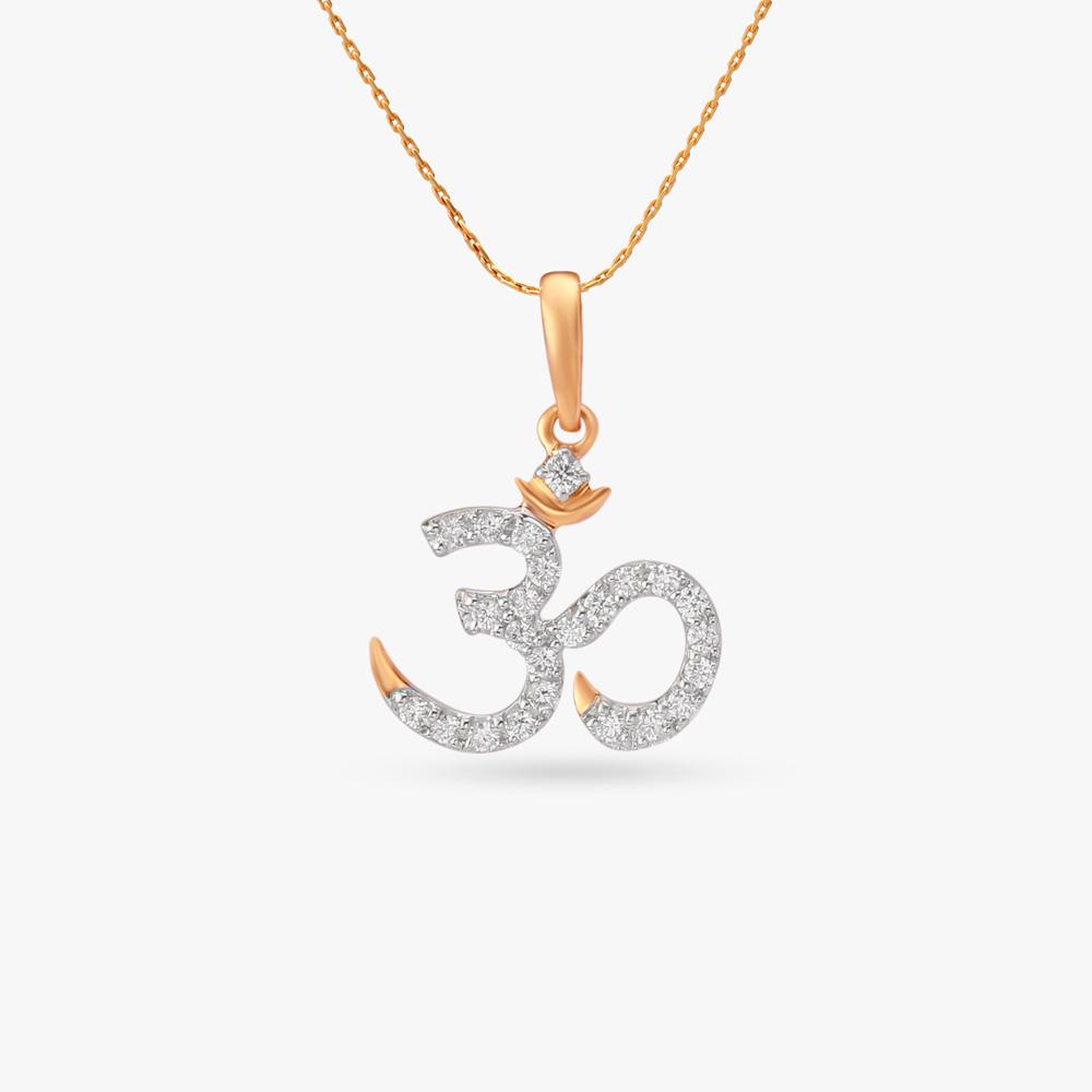 Shri Om Diamond Pendant