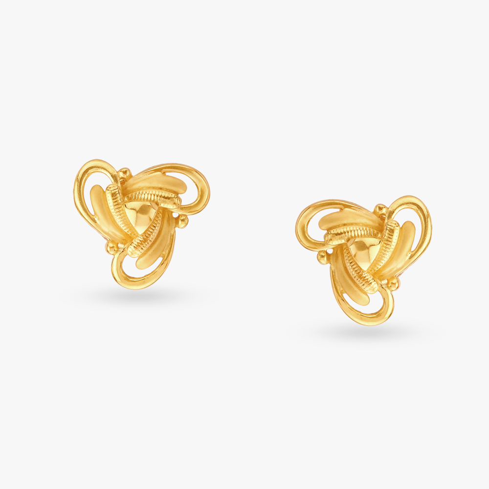 Divine Gold Stud Earrings